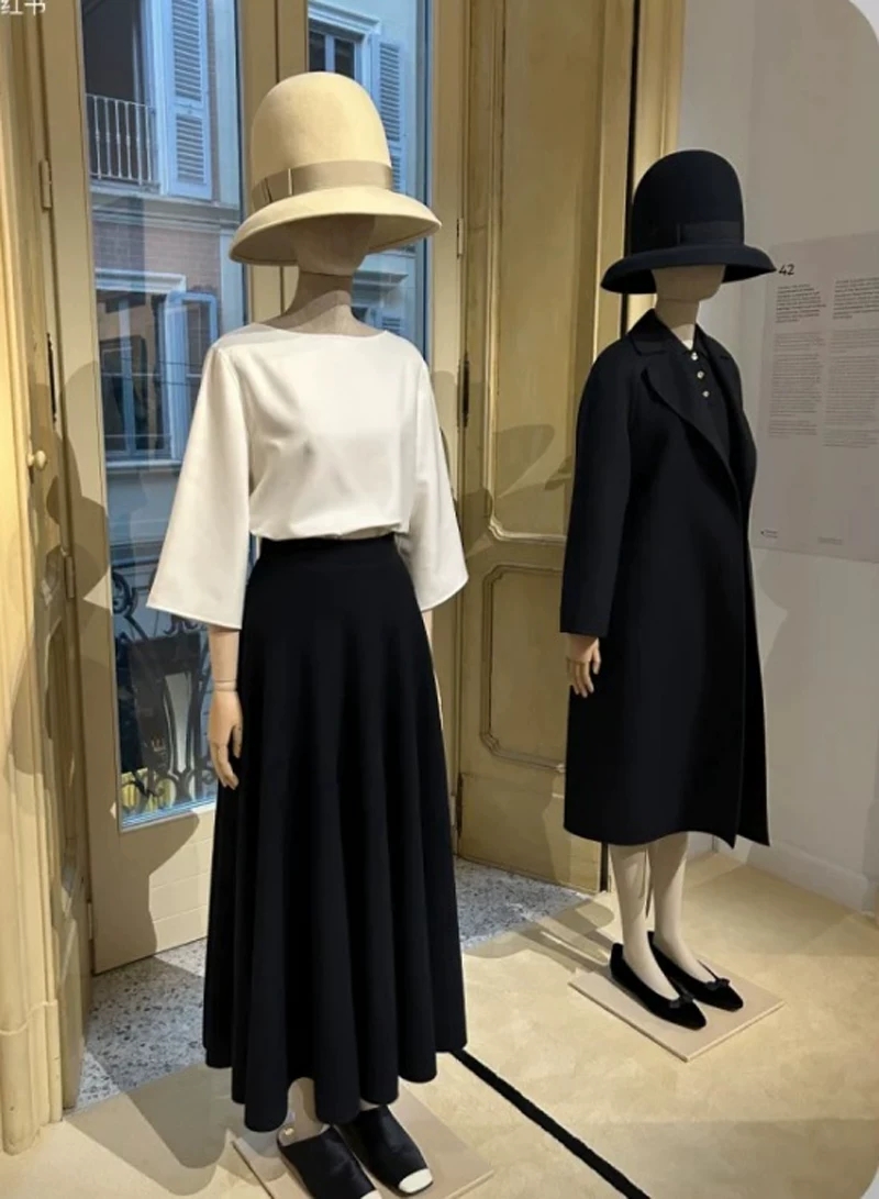 Women Formal Wear With Skirt - Nouvelle jupe longue en tricot bleu