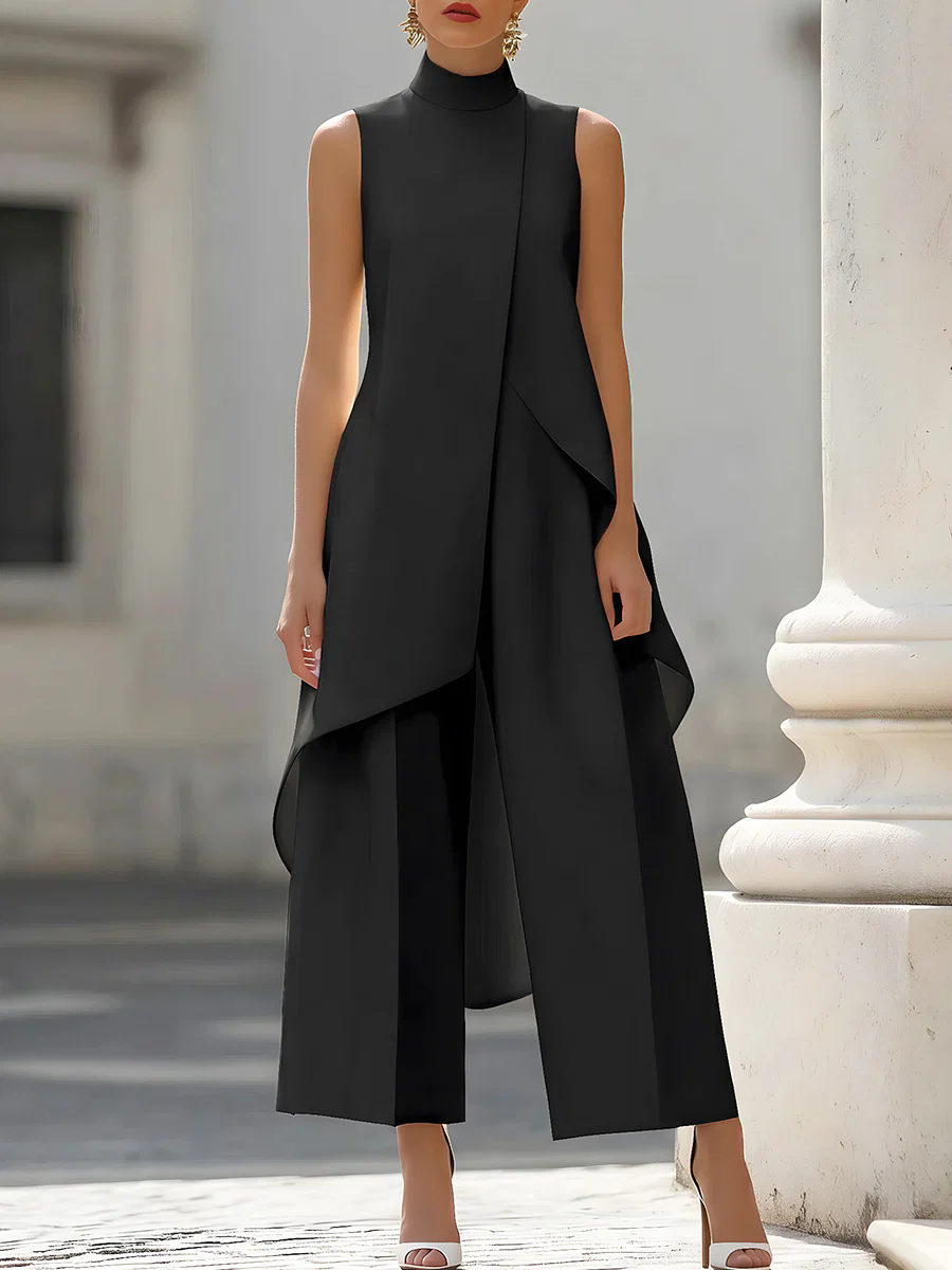 Women'S Formal Wear Wedding - Combinaison sans manches à col montant