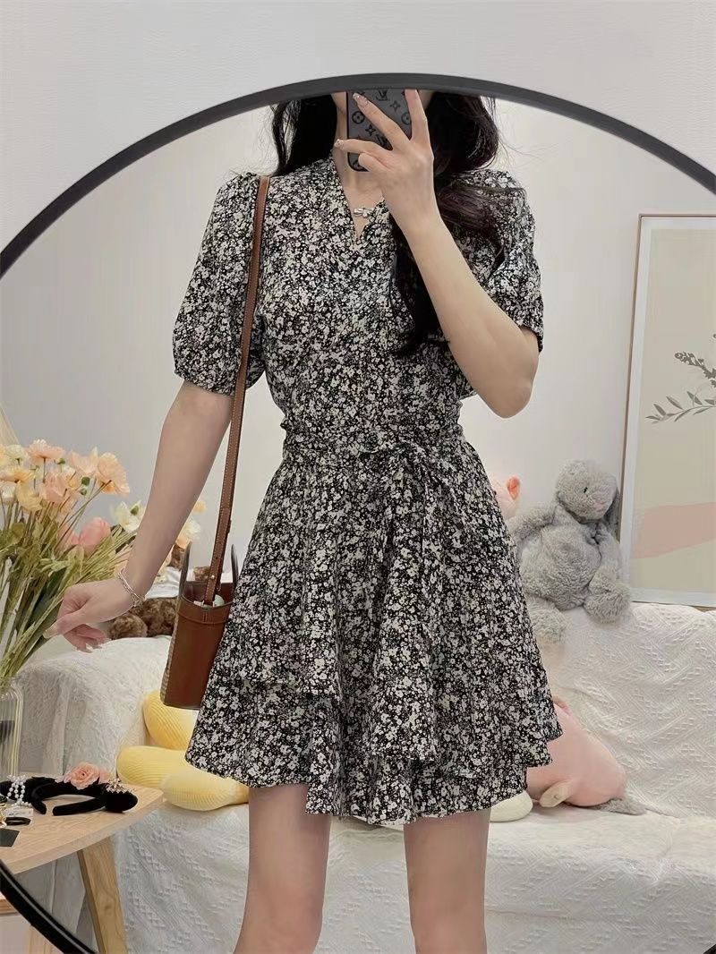Wrap Dress Work - Little daAndrdrums-Robe d'été légère à manches