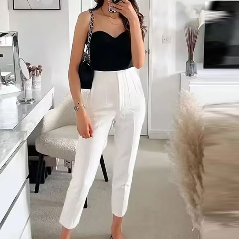 HXAO dames pantalons tenue de  - Women Formal Wear Black And White avis et prix