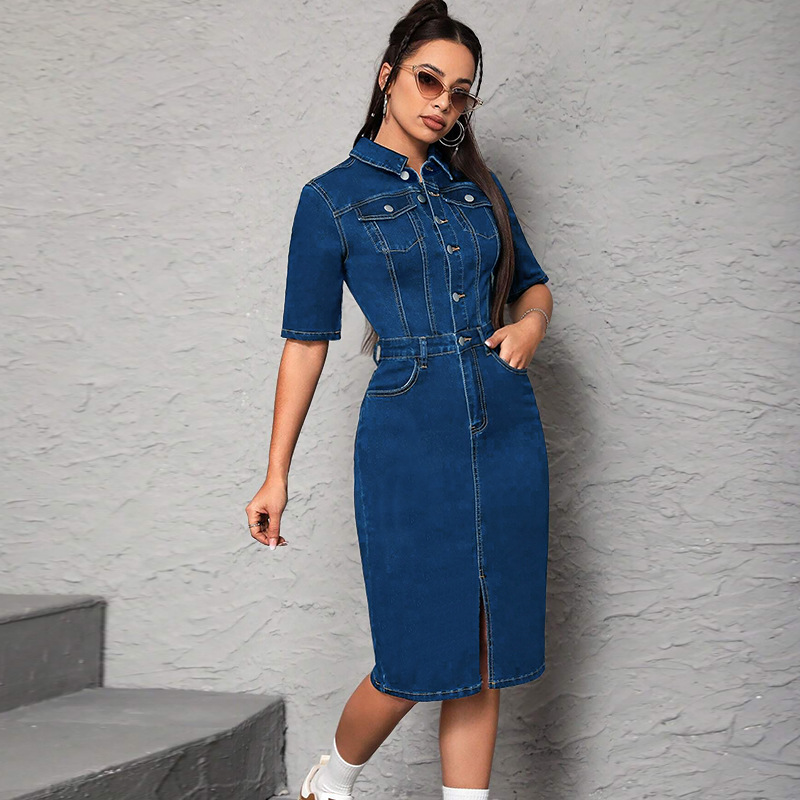 Robe longue femme col rabattu  - Wrap Dress Work avis et prix