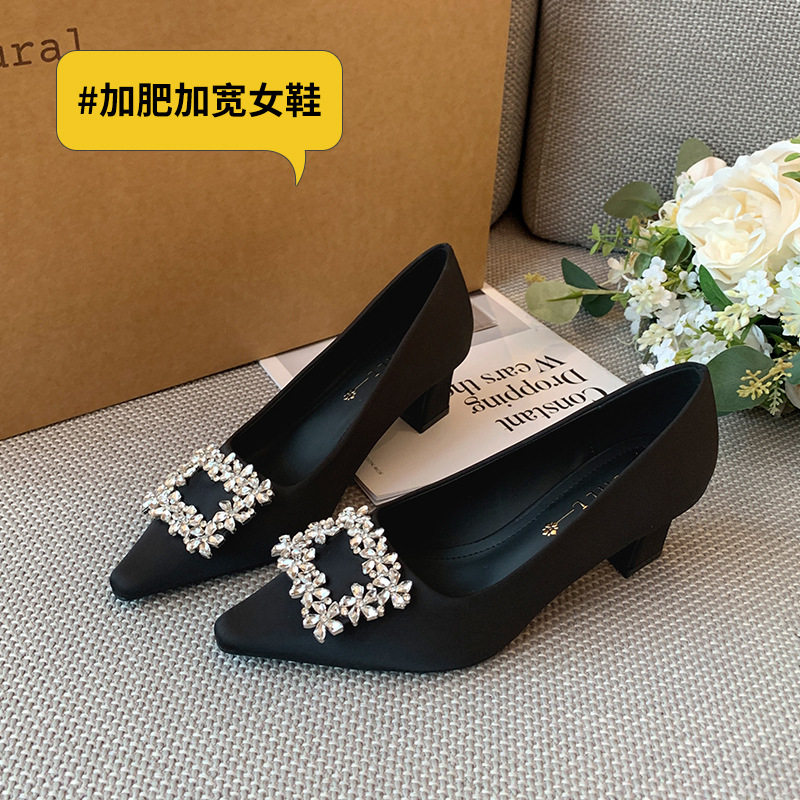 Escarpins noirs en satin à bou - Women Formal Wear Heels avis et prix