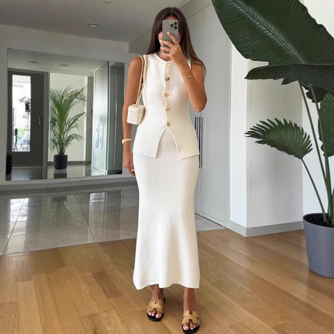 Haut moulant sans manches à si - Women Formal Wear With Skirt avis et prix