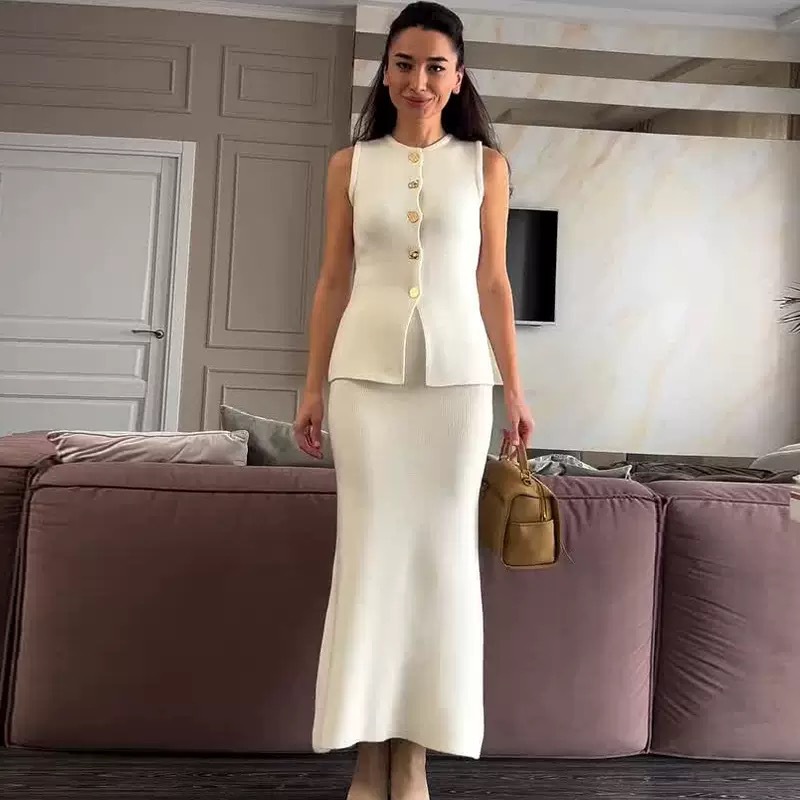 Haut moulant sans manches à si - Women Formal Wear With Skirt avis et prix