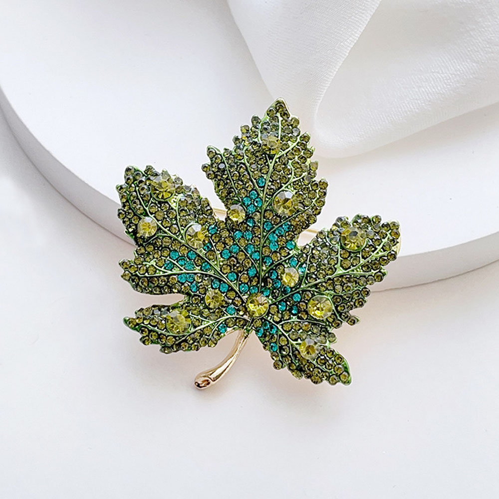 Broche feuille d'érable en str - Women Formal Event Wear avis et prix