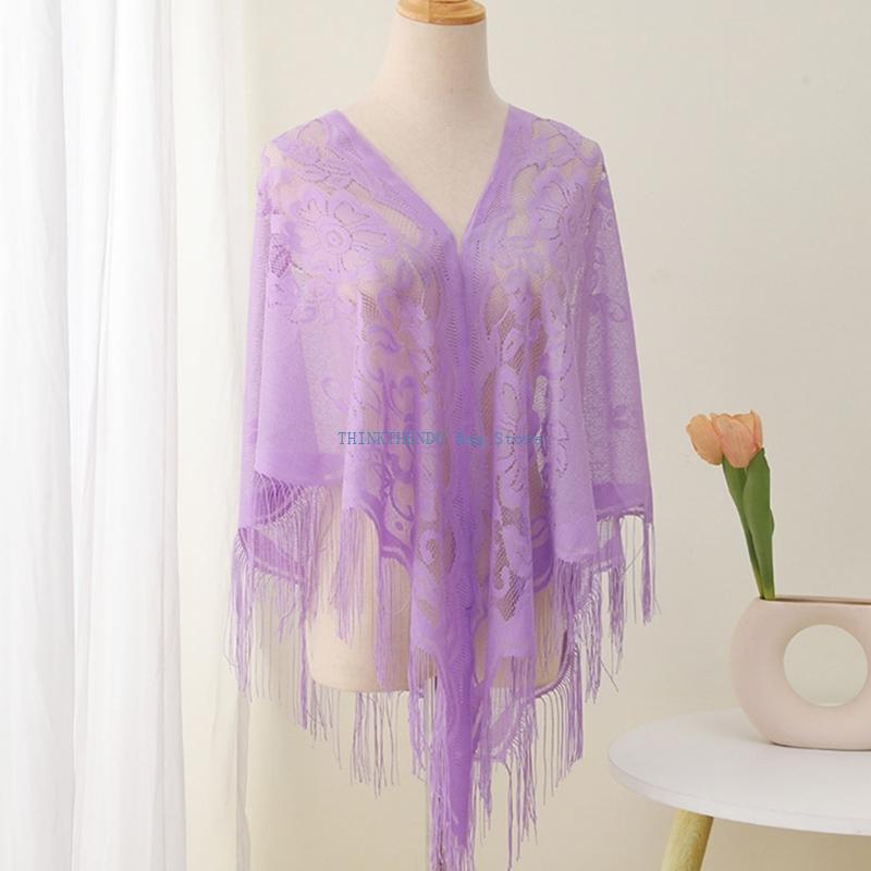 Châle à franges en dentelle 34 - Women Formal Event Wear avis et prix