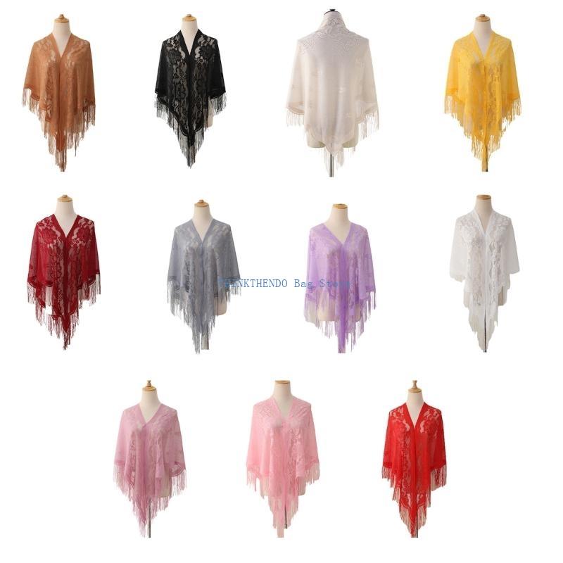 Châle à franges en dentelle 34 - Women Formal Event Wear avis et prix