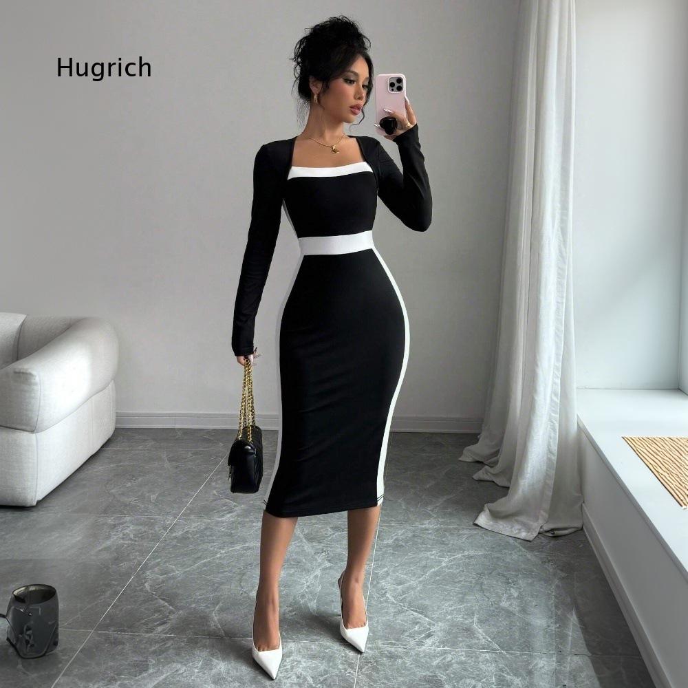 Robe moulante mi-longue à col  - Women Formal Event Wear avis et prix