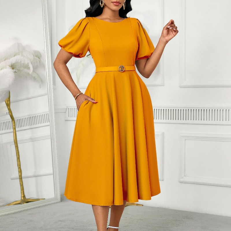 Robes bleues trapèze avec cein - Wrap Dress Work avis et prix