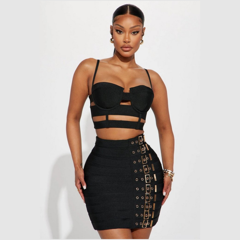 Robe de bal à bandes noire et  - Women Formal Wear Black And White avis et prix