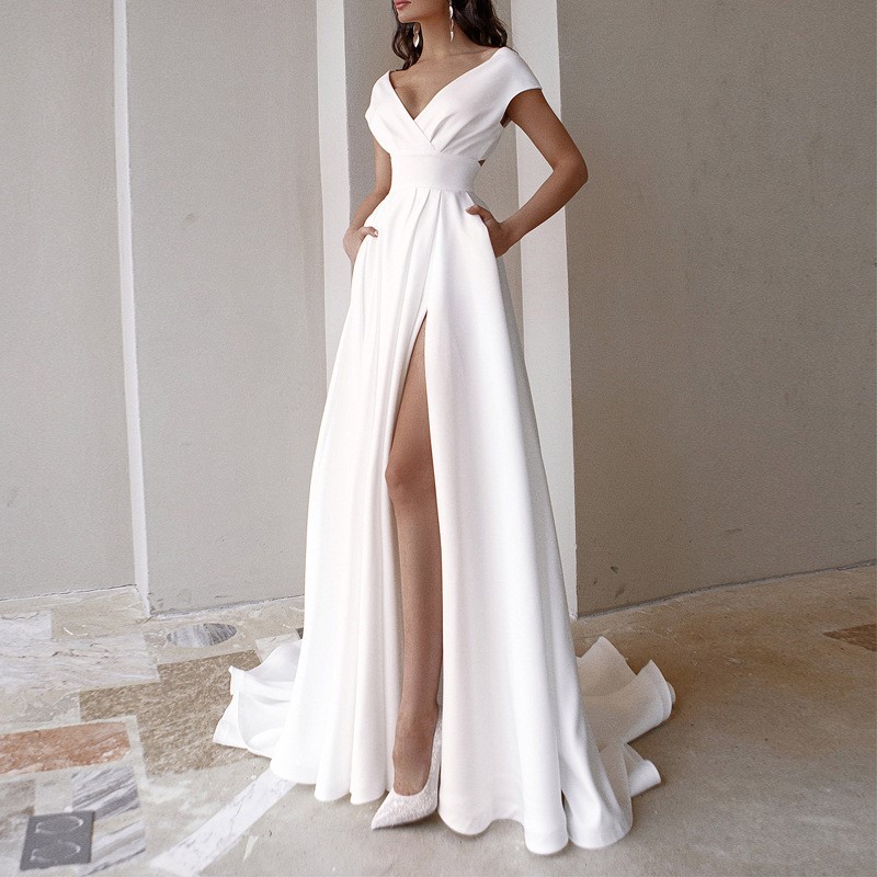Nouvelle Robe Longue Élégante  - Women Formal Wear Black And White avis et prix